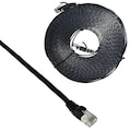 Electriduct CAT6 Stranded Booted Flat Patch Cables- 100ft- Black PATCH-FLAT-CAT6-100FT-BK